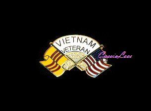Vietnam Veteran Wavy Flags Military Lapel Pin Hat Pin