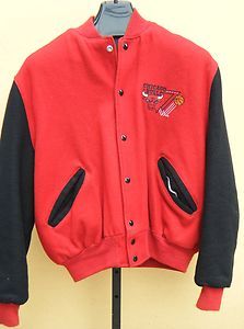 Vintage Delong Chicago Bulls Wool Varsity Jacket Mens 46 XL Made in 