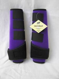   Showman Professional Sport Medicine SMB Horse Boots Purple Medium Size
