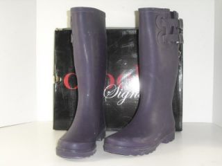 chooka premium solid purple rain boots shoes 6 m