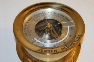 Vintage Chelsea Clock Co Ships Brass Holsteric Barometer