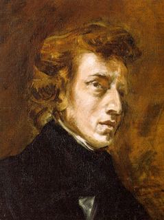   Delacroix Oil Painting Art Repro Portrait of Frederic Chopin