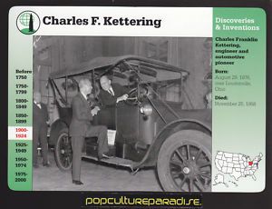 Charles F Kettering Car Pioneer Electric Starter Card
