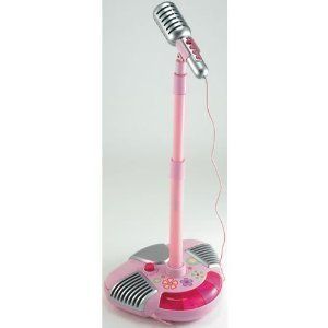 Kids Childrens Electronic Singing Stage Mic Microphone Stand Girls 