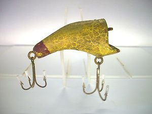 Vintage Antique RARE Wood Lure Vtg Old Wood Plug Lure Collectible 