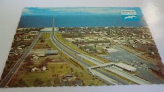 VA Chesapeake Bay Bridge Tunnel Entrance Postcard Aerial View