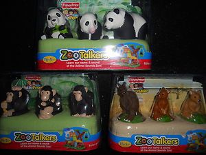 New Zoo Talkers Family PANDA CHIMPANZEE KANGAROO Fisher Price Little 