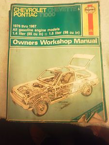 Haynes 1976 1987 Chevrolet Chevette Pontiac T1000 Auto Repair Manual 