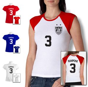 Christie Rampone Women T Shirt Jersey USA National Team Women Soccer 
