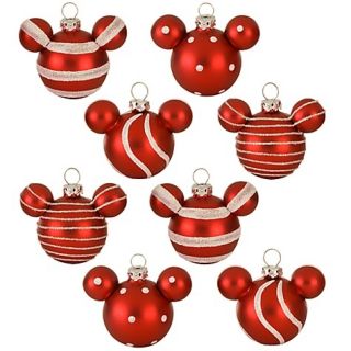   Icon Peppermint Candy 8 PC Mini Christmas Bulb Ornament Set