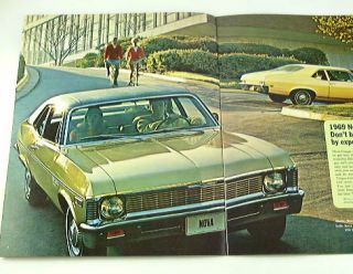 1969 69 Chevrolet Chevy Nova Brochure Coupe Sedan SS