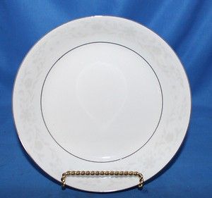 Fine China of China Dinnerware Round Serving Bowl White Gray Platinum 