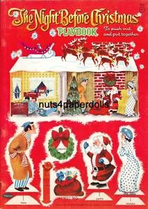Vintage Christmas Play Paper Dolls Laser Repro FREESHW2