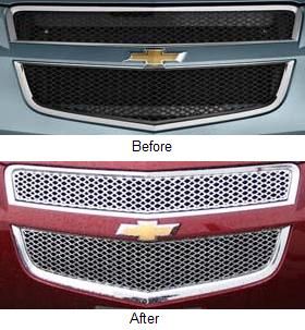 Chevy Traverse LS Lt Models Gi 75 Chromed ABS Grill Overlay 2 PC Trim 