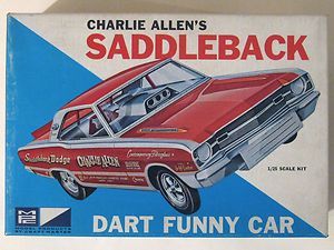 RARE Vintage MPC Charlie Allens Saddleback Dodge Dart Funny Car Model 