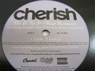 Cherish Chingy Young Joc Fabo Do It To It Remix Hip Hop R&B Vinyl 12 