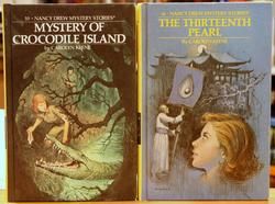 Lot of 2 Nancy Drew Books 55 Crocodile Island 56 Thirteenth Pearl Both 