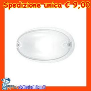 Prisma Plafoniera Chip 25 Ovale Bianca E27 60W 005700