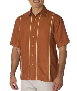 Cubavera Diagonal Twill Camp Shirt Charlie Sheen C06