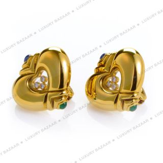Chopard 18K Yellow Gold Floating Diamond Earrings
