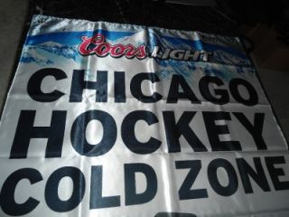 New Coors Light Chicago Hockey Sports Bar Pub Man Cave Banner Indoors 