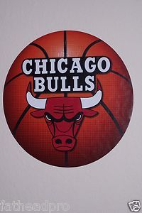 Chicago Bulls FATHEAD Official Basketball Logo NBA 14 x14 Wall Graphic 