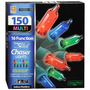 150 Chaser Lights Multi Color 16 Function Christmas Holiday Outdoor 