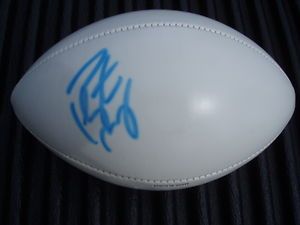 Peyton Manning & Chris Berman signed mini NFL football