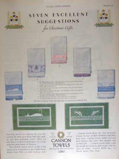 1926 Cannon Towels Suggestions for Christams Gifts Ad