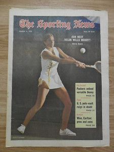 Sporting News Magazine 1972 Chris Evert Tennis