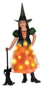 Child Twinkle Witch Halloween Costume with Fiber Optic Lights Size 
