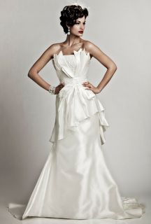SAMPLE Matthew Christopher Delphine wedding gown size 12 White
