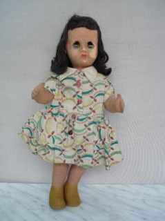 1950s Antique Child Toy 14” Sleeping Doll Papier Mache