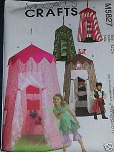 Childrens Play Canopy Tent Pirate Princess Sewing Pattern