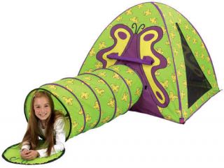 Pacific Play Tents Green Butterfly Tent Tunnel Setnew