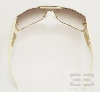 Christian Dior Gaucho 2 Cream Gold Shield Sunglasses