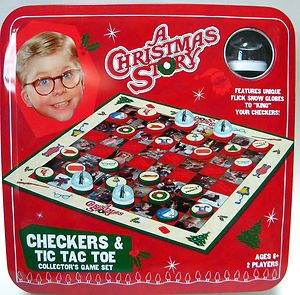 Christmas Story Ralphie Checkers Tic Tac Toe Collectors Game Set 