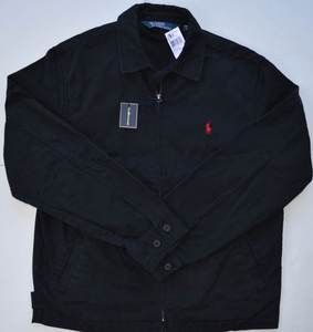 New size XL POLO RALPH LAUREN Mens Chino Windbreaker Jacket coat black 