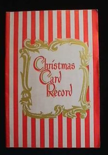 1950s Christmas Card List Addressvintage Record Booklet Bank Giveaway 