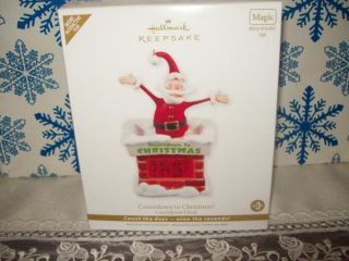   Countdown to Christmas 2011 Magic Keepsake Ornaments Santa Clock