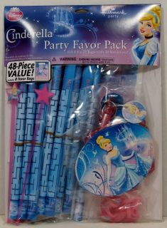 Cinderella Birthday Party Favor Pack 8 Bags Stickers Wands Rings 