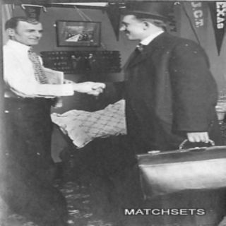   greeting customer Circa 1910. No info provided on people in snapshot