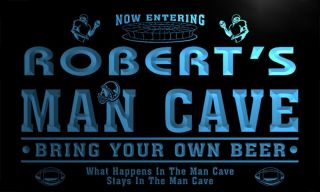 QA003 B Roberts Man Cave Football Room Neon Beer Sign