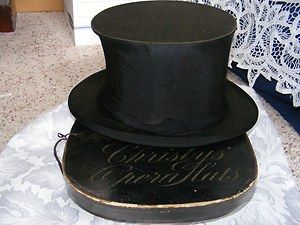 Antique Christys of London Opera Hat Foldable Masonic Emblem 1930 s 