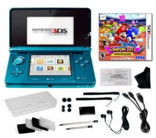 Nintendo 3DS Bundle w/Mario &Sonic 2012 Olympics & Accessories
