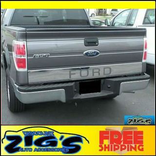 FORD LOGO Stainless Steel Chrome Tailgate Trim for 2004 2012 F150
