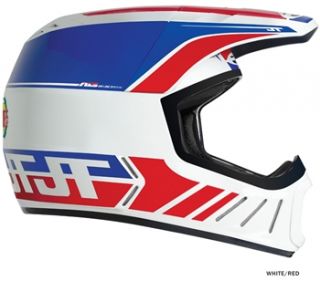 JT Racing ALS2 Full Face Helmet   White/Red 2012  Achetez en ligne