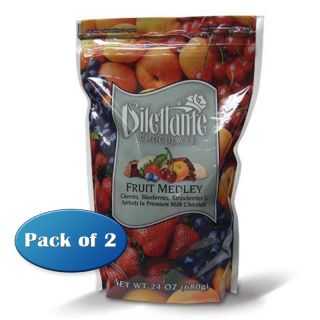 dilettante 24oz fruit dragee pouch 2 pack chocolate covered fruit for