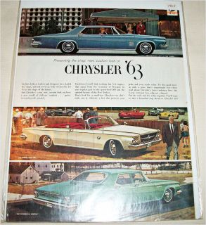 1963 Chrysler New Yorker 4 dr ht 300 convertible Newport 4 dr sedan