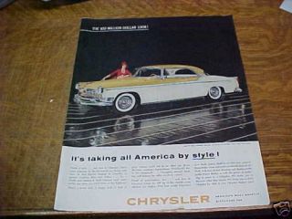 1955 Chrysler New Yorker Advertisement Vintage Ad
